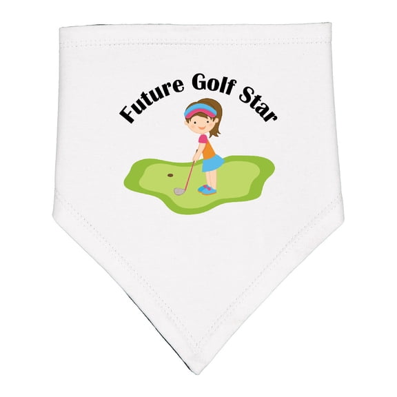 Inktastic Future Golf Star Girls Golfing Baby Bandana Bib