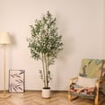 thumbnail image 3 of 7 Feet (84'') Artificial Olive Tree Fluffy Plants Indoor for Home Corner, Faux Olive Tree for Modern Home Office Living Room Floor Decor Indoor, 3 of 6