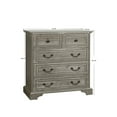 thumbnail image 2 of PORKISS 5 Drawer Dresser for Bedroom, Wood Chest of Drawers with Metal Handle, Farmhouse Modern Storage Cabinet Dresser Organizer for Living Room, Closet, Hallway, Grey, 2 of 7