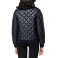 thumbnail image 2 of Orolay Womens Plaid Style Lightweight Short Down Jacket with Rib Knit Black M, 2 of 6