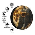 thumbnail image 4 of Yiaed Cool Sunglasses Elephant Art Print Print Tire Wheel Cover, tire covers for trailers,rv wheel covers,rv tire covers, camper tire covers,tire covers for cars-14 inch, 4 of 6