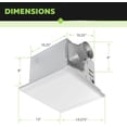 thumbnail image 2 of Homewerks W Bathroom Fan Ceiling Mount Exhaust Ventilation 1.0 Sones, 110 CFM, Energy Star, White, 2 of 7