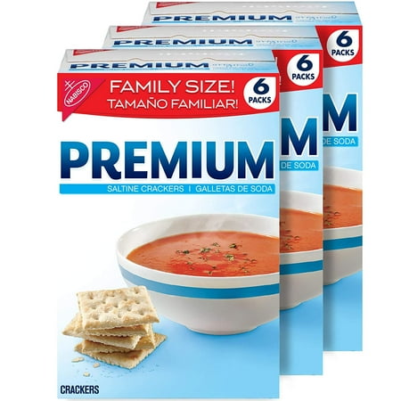 Premium Saltine Crackers, Family Size - 3 Boxes