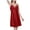 Watermelon Red, variant on Lovskoo Women 2024 Sleepwear Satin Lace Chemise Nightgown Full Sleepwear Dark Blue