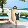 thumbnail image 3 of Yayeee Kids Hooded Towels Toddler Soft Absorbent Beach Bathing Wrap 50" x 23.5", Black Cat Rainbow, 3 of 5