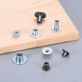 thumbnail image 5 of Uxcell 50-Pack M6x6mm T-Nuts Zinc Plated Carbon Steel Tee Nut Round Base Weld Nuts Silver, 5 of 7