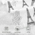 thumbnail image 4 of GZHJMY Paris Hydrangea Flowers Eiffel Tower Hand Towel Cotton Soft Absorbent Bath Hand Towels Decor, Multipurpose for Kitchen, Hotel, Spa, Yoga, Gym, Set of 2, 4 of 7
