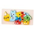 thumbnail image 2 of Rompecabezas de números de Animales de madera coloridos Hugo para pequeños, 2 of 10