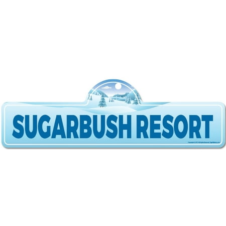 - Sugarbush Resort Street Sign | Indoor/Outdoor | Skiing, Skier, Snowboarder, Décor for Ski Lodge, Cabin, Mountian House | SignMission personalized gift