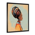 thumbnail image 2 of Designart 'Portrait of African American Woman With Turban III' Modern Framed Art Print, 2 of 4
