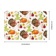 thumbnail image 3 of Xecao Thanksgiving Turkey print Flannel Mat: Non-slip, 16x24in. Ideal for kitchen, bedroom, bath & living room., 3 of 9