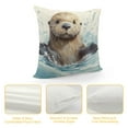 thumbnail image 4 of COMIO  Fall Funny Sea Otter Decorative Throw Pillow Covers Soft Square Cushion Case Pillow Cases for Farmhouse Home Couch Sofa Decor, Pillows Decorations, 4 of 5