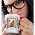 thumbnail image 2 of 3drose, Roses and Violets with a Flourish, 11oz Two-tone Red Mug, 2 of 6