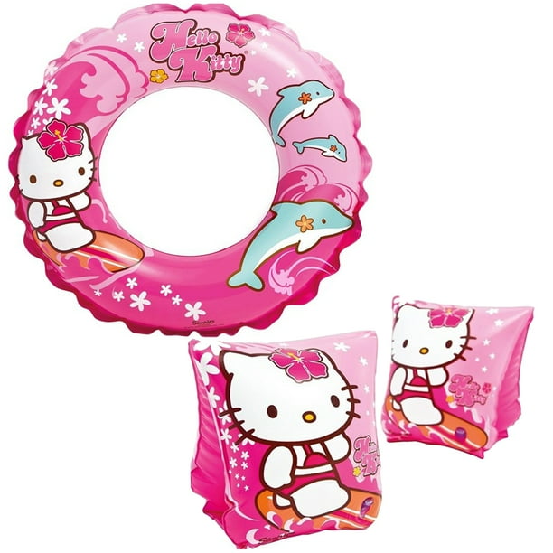 Intex Hello Kitty Kids Accessories Swimming Set - Set Includes: Swim Ring (Tube) and Pair of