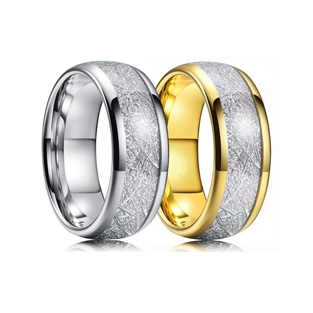 Stainless Steel Ring Jewelry Delicate Rings Dressing Up Decorative Accessory for Wedding Engagement Party Daily Working Silver Size 9