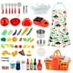 thumbnail image 1 of Olla Juego de cocina para niños de 57 piezas, juguetes de cocina para niños, juego de cocina con estuche de almacenamiento, juego de ollas y sartenes, delantal y gorro de chef, verduras, frutas para n Abanopi Olla, 1 of 5