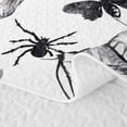 thumbnail image 5 of Erosebridal Spooky Skull Twin Quilt Set, Halloween Black Butterfly Twin Coverlet Set for Boys Girls, Black White, 2pcs 1 Bedspread and 1 Pillowcase, 5 of 7