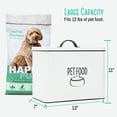 Outshine White Farmhouse Pet Food Bin Can Be Personalized Airtight