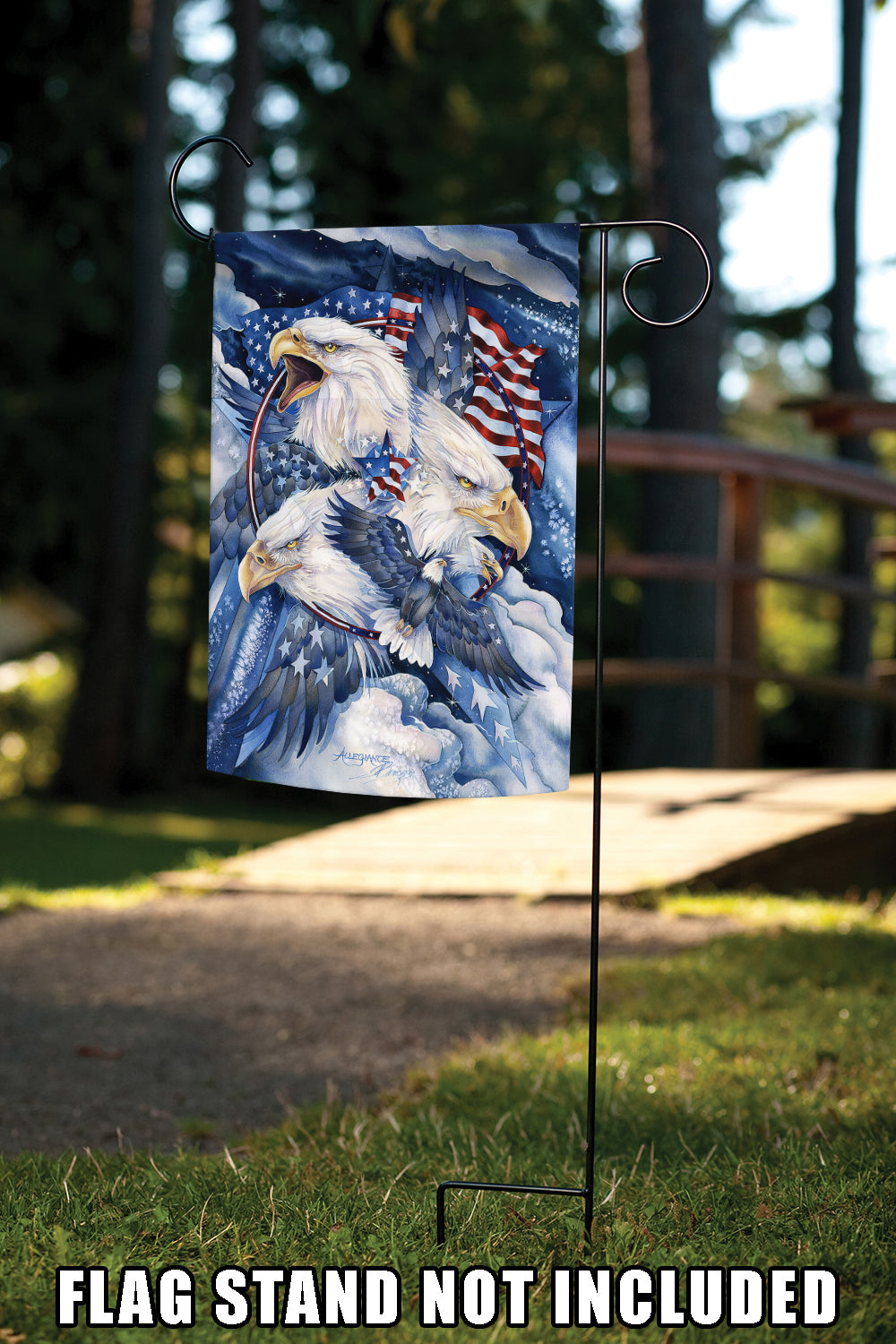 Toland Home Garden Fierce Allegiance Eagle Patriotic Flag Double Sided 12x18 Inch - image 4 of 5