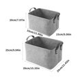 thumbnail image 3 of Set Of 2 Felt Storage Boxes for Clothing Multipurpose Laundry Hamper with 2 Handles Practical Dirty Clothes Organizers, 3 of 9