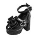 thumbnail image 2 of Zapatos de figura femenina a escala 1/4, mini, accesorios para muñecas de moda con hebilla de corazón, tacón alto negro, 2 of 9
