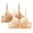 Beige, variant on 2 PC Bras for Womens Solid Color V Neck Lace Underwire Bras Push Up Bralette Women Basic Seamless Everyday Bra