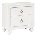 thumbnail image 1 of Two Drawer Wood Nightstand with USB In White Finish by Samuel Lawrence Furniture, 1 of 6