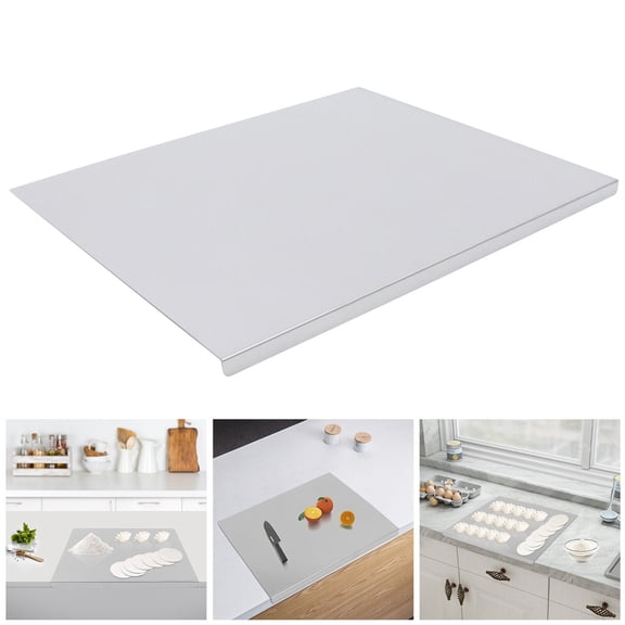 Cutting Board Kitchen Stainless Steel Chopping Board w/ Front Overhang 50*40*1.5 for Home, Restaurants