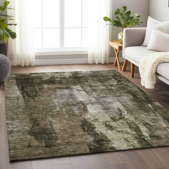 Addison Rugs Chantille Indoor/Outdoor Transitional Modern Brown Washable Rectangle Rug, 10' x 14'