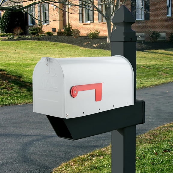 Metal Mailboxes for Outside Post Mount,  Residential Mailbox, Galvanized Steel Heavy Duty Outdoor Mail Box, Standard Compacity, 20 x 8.7 x 6.7 inches, Gray