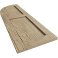 thumbnail image 6 of Ekena Millwork 15"W x 80"H (65" Low Side) Timberthane Sandblasted Two Equal Flat Panel w/Quarter Round Arch Top Faux Wood Shutters (Per Pair), Primed Tan, 6 of 6