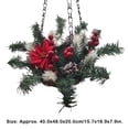thumbnail image 4 of Injueey Cesta de flores resplandeciente de Navidad, adorno de Festival para interiores y exteriores, diseño de escena DIY, colgante de puerta de Kits de decoración para fiestas Injueey HA067938-00, 4 of 6