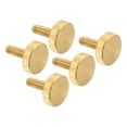thumbnail image 1 of Tornillos de pulgar estriados M3x9mm de Uxcell, pernos de latón planos, botones de agarre, sujetadores para lámparas retro, paquete de 5, 1 of 7