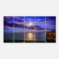 thumbnail image 2 of Moon Reflecting in Blue Sea - Modern Seascape Canvas Artwork, 2 of 3