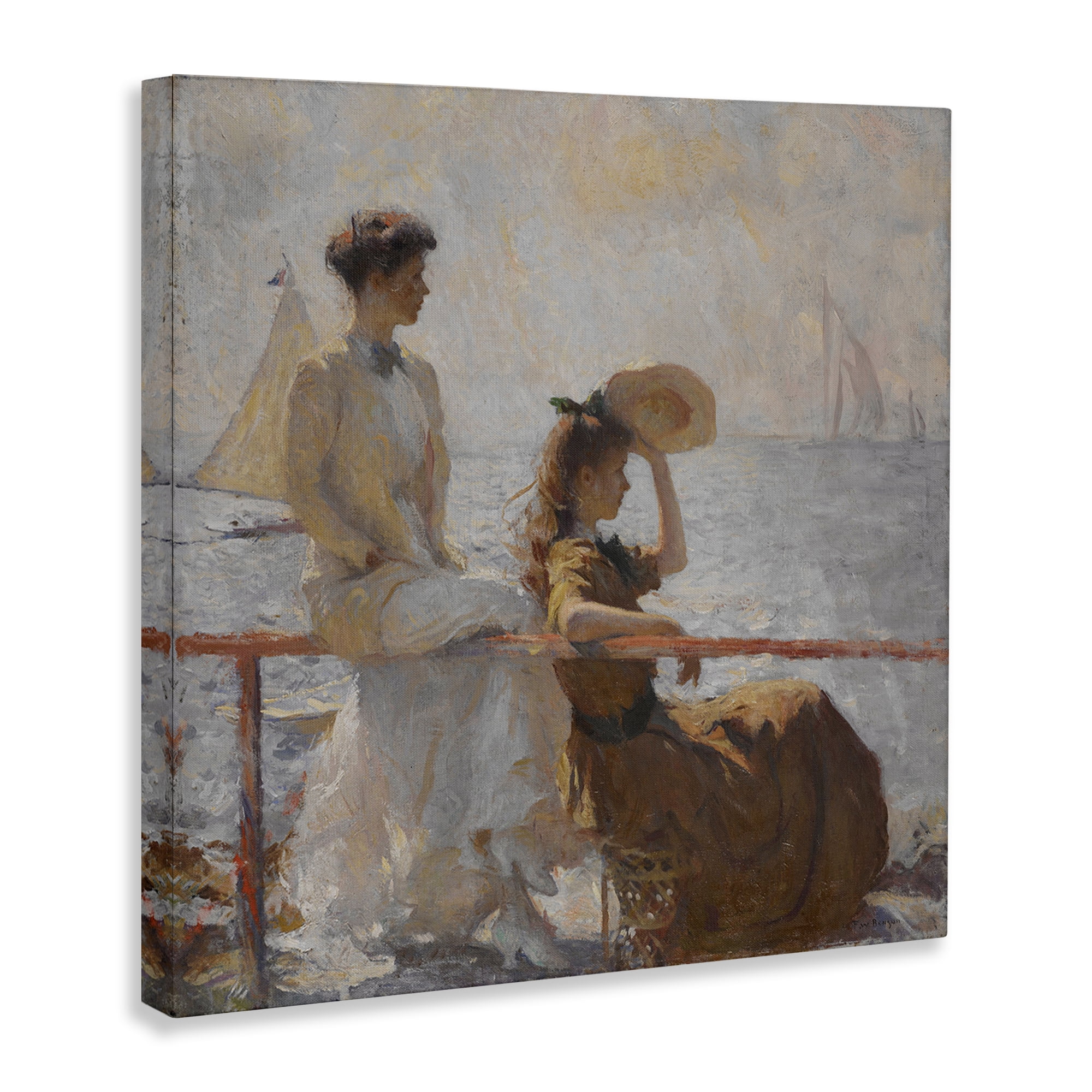 Stupell Industries Classic Summer Day Women People Painting Wrapped Canvas Art Print Wall Art, 30 x 30