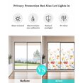 thumbnail image 4 of Window Privacy Film Colorful Floral Stained Glass Window Film Decorative Sun Block Window Cover Elegant Botanical Blossom Motif Window Clings Static Adhesive Sticker for Bathroom 29.5"x78.7", 4 of 7