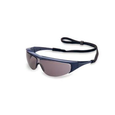 Uvex By Sperian Millennia Safety Glasses With Blue Frame, Clear Polycarbonate Ultra-dura(R) Anti-Scratch Lens And Break-Away Neck Cord