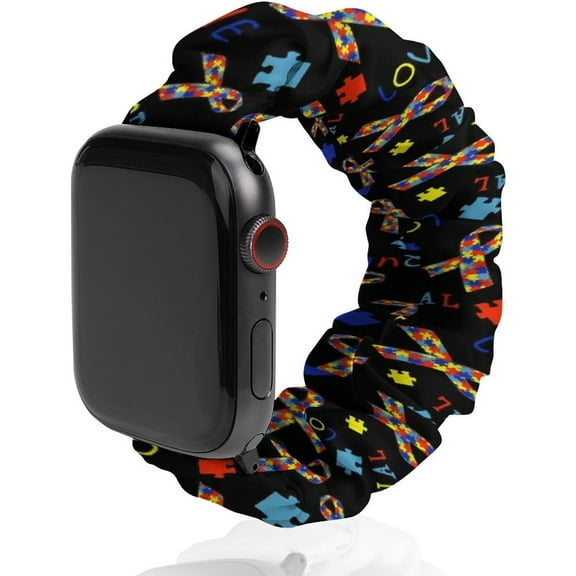 Autism Awareness Love Compatible with Apple Watch Band 38mm 40mm 42mm 44mm Women Men, Soft Silicone Sport IWatch Bands Replacement Strap Compatible for IWatch Series 7 6 5 4 3 2 1 SE