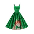 thumbnail image 1 of Liacowi Womens St Patrick's Day Dress Sleeveless Elegant Printed Cocktail Swing 1950s Vintage Retro Party Dresses, 1 of 9