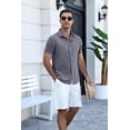 thumbnail image 2 of COOFANDY Men's Short Sleeve Button Down Shirt, Lightweight Breathable Fabric Blend, Casual Business Comfort Fit, 2 of 8