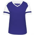 thumbnail image 2 of Augusta Sportswear B24434672 Women Triblend Fanatic 2.0 V-Neck T-Shirt, Purple & White - Extra Small, 2 of 5
