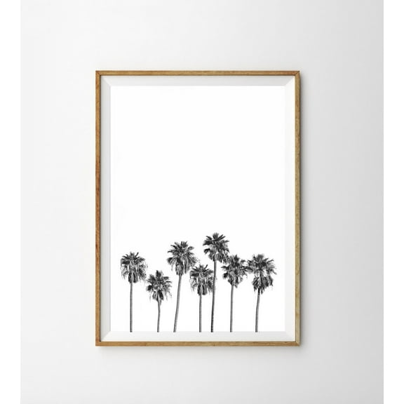 Palm Tree Wall Art Palm Tree Poster Print Black And White Beach Decor Coastal Wall Art California Wall Art Prints Palms Print Art Wall Art, Modern Wall Decor, 8x12 UNFRAMED