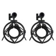 thumbnail image 1 of 2X Soporte Sostenedor Clip de Montaje de Choque de Microfono Carga Soportable 3Kg Universal Soporte de Grabacion de Sonido de Estudio Radio Negro Profesional, 1 of 6