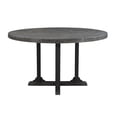 thumbnail image 6 of Taran Designs Maria 54" Round Solid Wood Dining Table in Dark Gray, 6 of 6