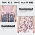 thumbnail image 6 of Pioneer Flower Floral Print Pattern Apron-Garden Aprons for Women with Pockets-Cotton Linen Waterproof Kitchen Cooking Gardening Aprons Adjustable for Kitchen,Cooking,BBQ and Salon 33x27 Inch, 6 of 7