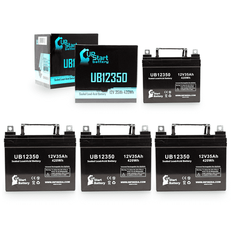 Image of 4x Pack - Compatible Siemens GAMMA CAMERA LEM Battery - Replacement UB12350 Universal Sealed Lead Acid Battery (12V 35Ah 35000mAh L1 Terminal AGM SLA)
