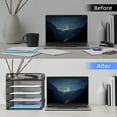 thumbnail image 7 of INTIGE 5 Trays Paper Organizer with Handle - Mesh Desk File/Letter Organizer,Black Paper Sorter for Office, Home, 7 of 7