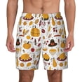 thumbnail image 2 of Picia Thanksgiving pattern Mens Swim Trunks with Compression Liner Stretch Beach Shorts Quick Dry with Zipper Pockets No-Chafing Board Shorts-XX-Large, 2 of 9