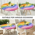 thumbnail image 7 of Rainbow Tie Dye Wave Pattern Round Fitted Tablecloth with Elastic Edge,Dining Table Cover Waterproof,Outdoor Round Tablecloth for Camping,Dining,Indoor and Outdoor, 7 of 7