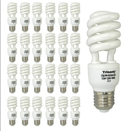 

24 Daylight Bulbs CFL 150 Watt 150 W 33 W Energy Saving White Fluorescent Light